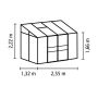 Vitavia vægdrivhus Ida 3,3 m² alu 3 mm delt glas m/sokkel