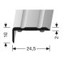 Logoclic vinkelprofil alu sølv 2700x2,45x1 cm