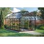 Vitavia drivhus Uranus 11,5 m² sort 3 mm hærdet glas  