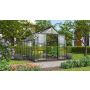 Vitavia drivhus Mars sort 3 mm hærdet glas 9,9 m² inkl. sokkel