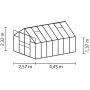 Vitavia drivhus Mars sort 3 mm hærdet glas 11,5 m² inkl. sokkel