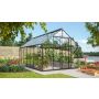 Vitavia drivhus Merkur 11,5 m²  sort 3 mm hærdet glas