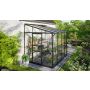 Vitavia vægdrivhus Ida 5,2 m² sort 3 mm hærdet glas 