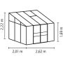 Vitavia vægdrivhus Ida 5,2 m² sort 3 mm hærdet glas 