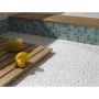 Mosaik Pebble Stone Uni hvid blank 27,5x27,5 cm 