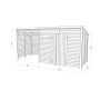 Palmako redskabsskur Leif ubehandlet 4,5+2,9 m²