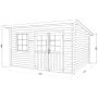 Palmako skur Alice brun trykimprægneret 11 m²