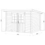 Palmako skur Alice brun trykimprægneret 6,1 m²