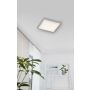 Eglo LED-plafond Molay sølv/hvid 28,5x28,5x2,8 cm