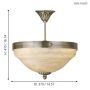 Eglo Marbella loftlampe antik messing 3xE14 Ø37 cm