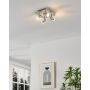 Eglo Rottelo spotlampe GU10 4x4,6 W børstet stål/krom 26x24 cm
