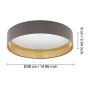 Eglo loftlampe Maserlo 2 cappuccino/guld Ø38x9 cm