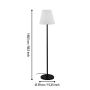 Eglo gulvlampe udendørs E27 H148 cm sort