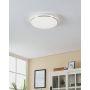 Eglo LED-loftlampe Pinetto hvid/krom IP44 Ø34 cm