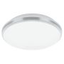 Eglo LED-loftlampe Pinetto hvid/krom IP44 Ø34 cm