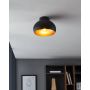 Eglo Mogano loftlampe E27 sort/guld Ø28 cm