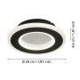 Eglo LED-væglampe Macchioni sort m/krystaleffekt Ø20x4,5 cm