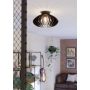 Eglo Cossano 3 loftlampe E27 Ø38cm sort/træ