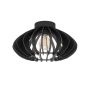 Eglo Cossano 3 loftlampe E27 Ø38cm sort/træ