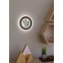 Eglo LED-væglampe Macchioni sort m/krystaleffekt Ø20x4,5 cm