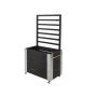 Plus blomsterrumdeler med hjul sort 87x50x155 cm