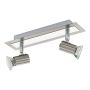 Eglo Rottelo spotlampe GU10 2x4,6W børstet stål/krom 28x7 cm