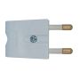 E-Line stikprop hvid flad u/jord  16A 230V