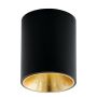 Eglo Polasso LED loftlampe 3,3W 3000K sort/guld Ø10 cm