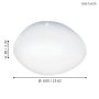 Eglo plafond Sileras TW hvid krystaleffekt Ø60 cm