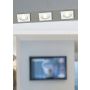Eglo LED indbygningsspot m. kip Saliceto hvid/alu 6 W 9x9 cm 