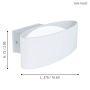 Eglo Chinoa ude væglampe 10W 1300lm IP54 hvid