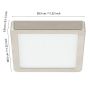 Eglo Fueva-Z plafond nikkel 2500 lm 285x285 mm 