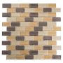 Mosaik Timeless krystal brun mix 30,5 x 32,5 cm