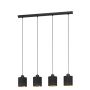 Eglo Esteperra langbordslampe 4L L94cm sort/guld