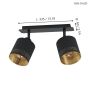 Eglo Esteperra 2xE27 spotlampe sort/guld