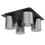 Eglo loftlampe Gorosiba 1 4xE27 380x380 sort/røg