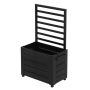 Plus Cubic blomsterkasse m/ben & espalier nåletræ sort 87x50x153 cm