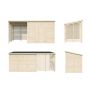 Palmako redskabsskur Leif ubehandlet 4,5+2,9 m²