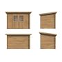 Palmako skur Alice brun trykimprægneret 4,7 m²