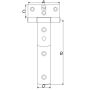 PN t-hængsel 6"galvaniseret 155 mm