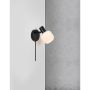 Nordlux Milford mini væglampe E14 10W sort/opal