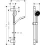 Hansgrohe Activera Select S brusersæt 95 2jet EcoSmart m/bruserstang Varia sort
