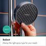 Hansgrohe Activera Select S håndbruser 2jet EcoSmart m/booster krom Ø95 mm