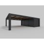 Allview skur Cubus til carport dobbelt sort komposit plank