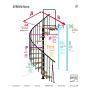 Atrium spindeltrappe Novo sort 271-313 cm