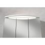 Camargue spejlskab akryl LED mørk eg 800x702x155 mm