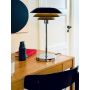 Dyberg Larsen DL31 bordlampe krom/sort metal 50 cm