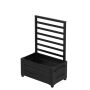 Plus Cubic blomsterkasse m/ben & espalier nåletræ sort 87x50x128 cm