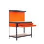 Regalux arbejdsstation stål orange 152,5x120x60 cm