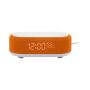 Karlsson Vogue vækkeur m/mobiloplader orange plast 19 cm